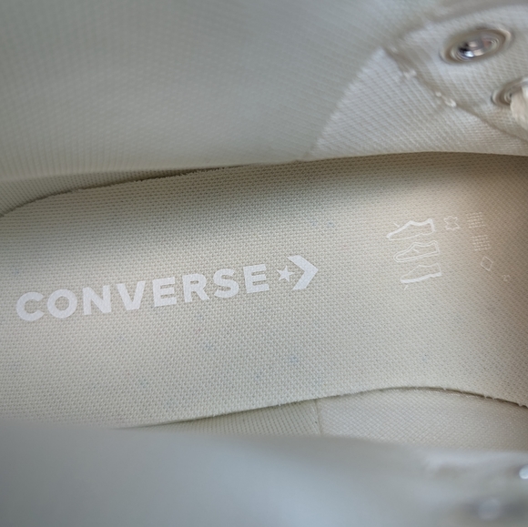 Converse Chuck Taylor Alt Star High Top Wavy Egret White Canvas Leather Men's 10 - Picture 8 of 10